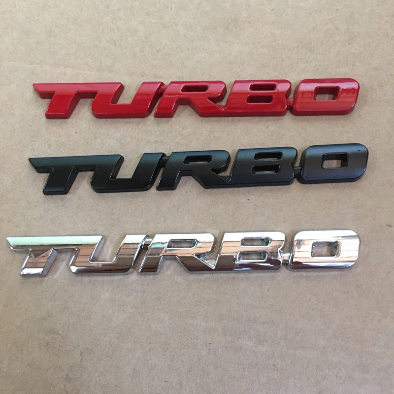 1X 3D металлическая эмблема TURBO Стайлинг автомобиля стикер задний значок задней