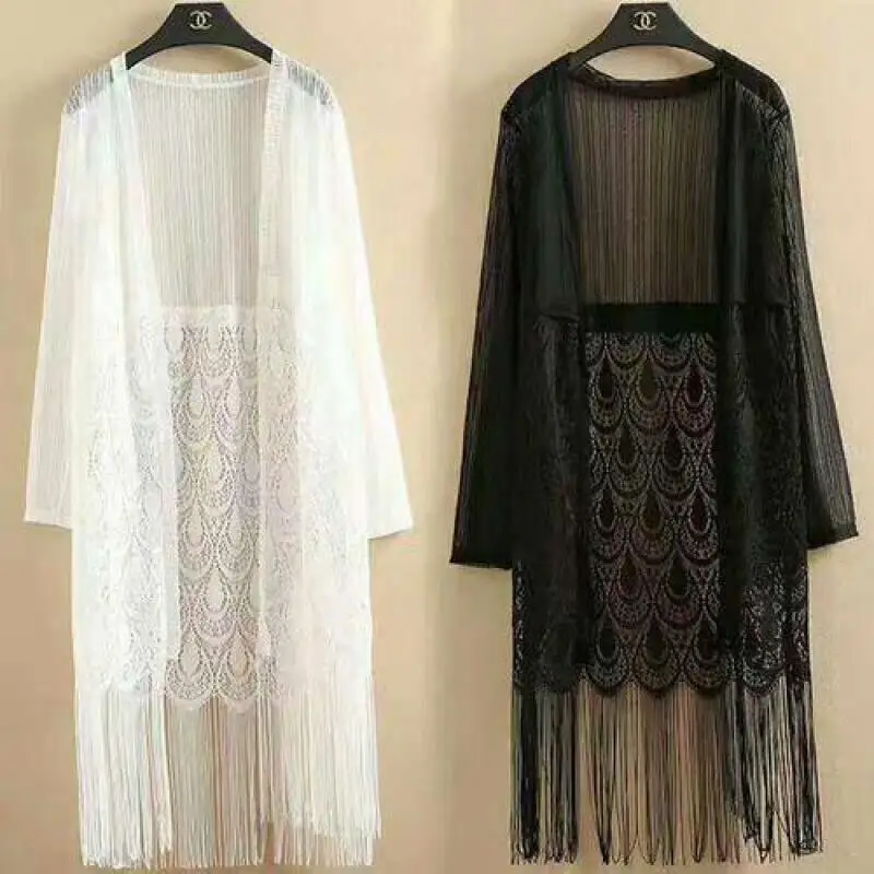 Новый женский кардиган средней длины Casaco Feminino 2019 летние тонкие повседневные