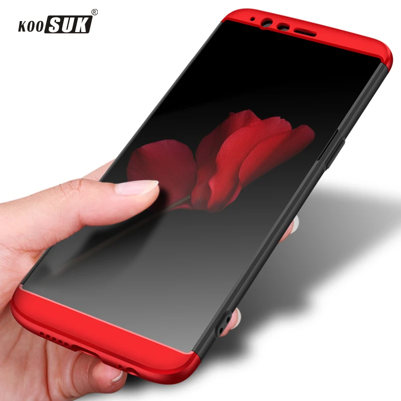 Oneplus 5 T чехол 3 в 1 360 полная защита PC матовый Твердый на заднюю панель телефона