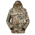 Мужская Флисовая тактическая куртка Gear SoftShell, водонепроницаемая ветровка с капюшоном для походов, на открытом воздухе, одежда для охоты