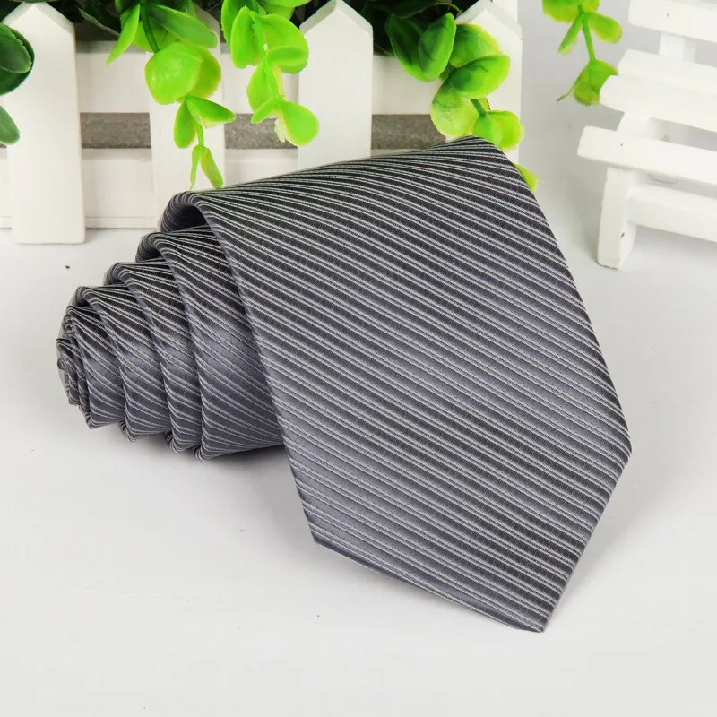 Новинка 2014 серый галстук серебряные галстуки для мужчин шелковый 8 см полосатый