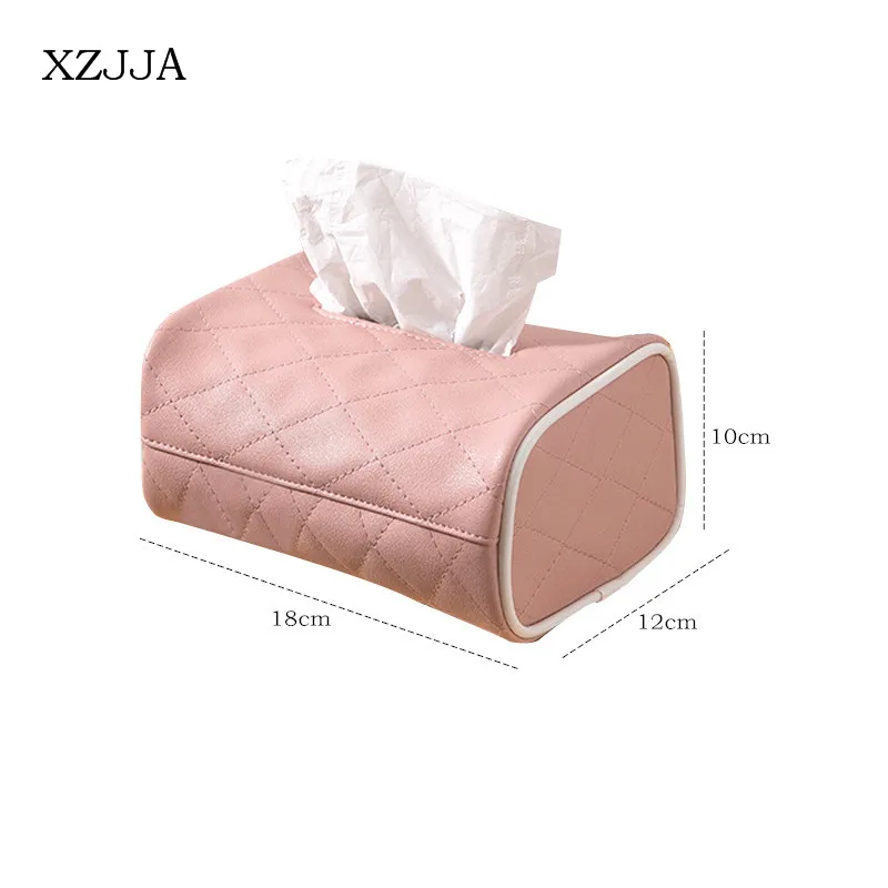 XZJJA высококачественные коробки для салфеток из искусственной кожи на молнии