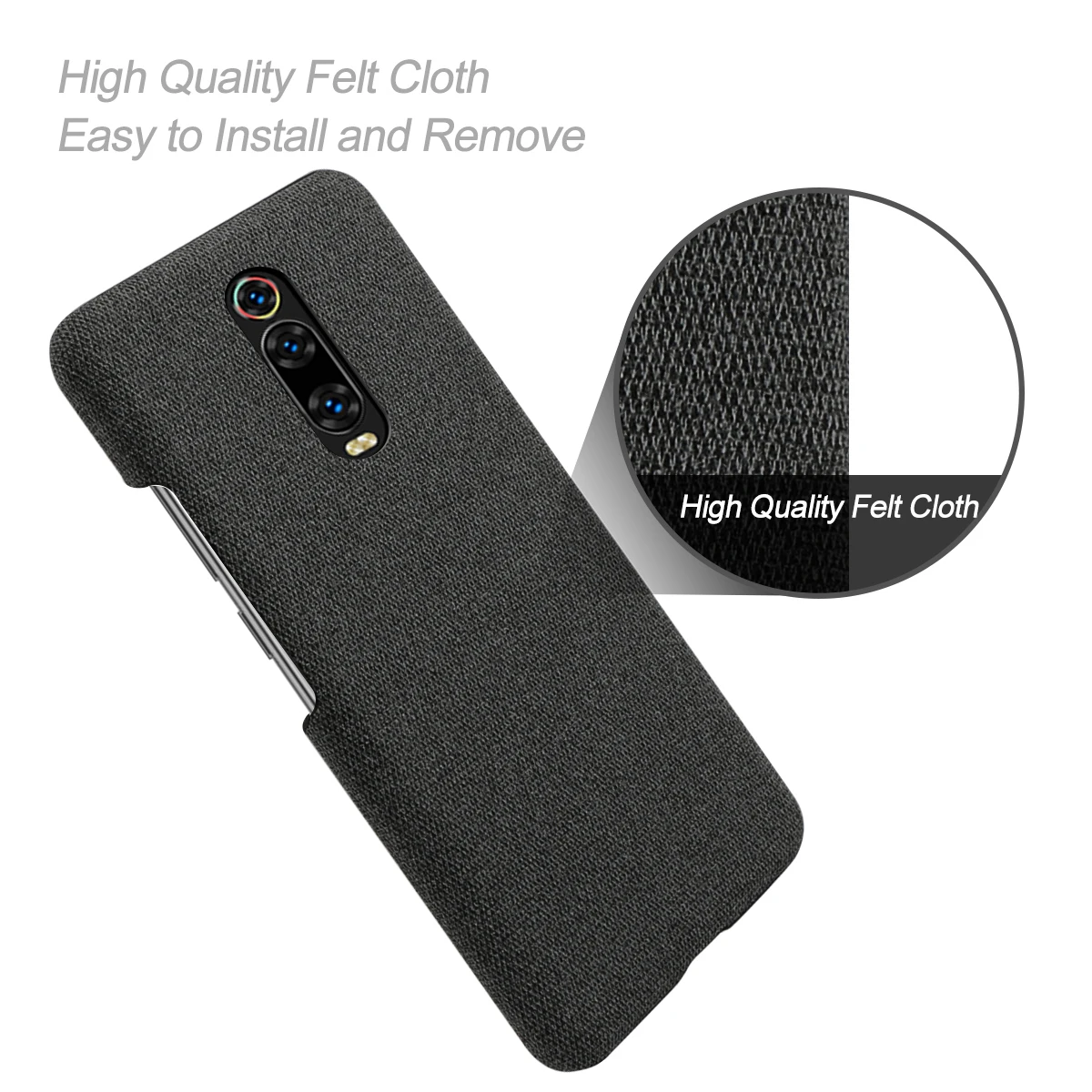 For Xiaomi Redmi K20 Pro Case Slim Fabric Cloth Protection Hard Cover Shockproof Shell |