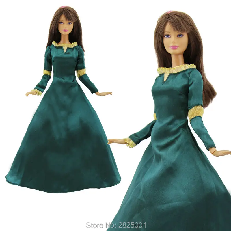 Сказочное платье принцессы с длинными рукавами копия костюм Мериды игровой дом