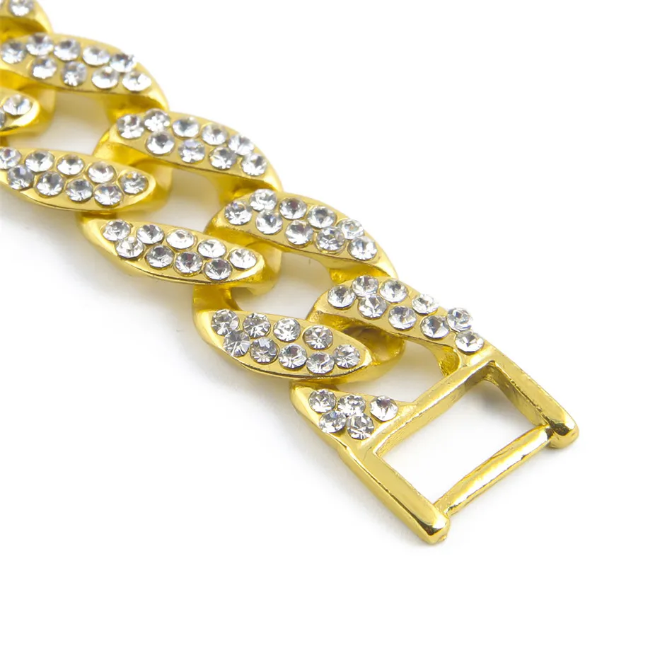 Мужской браслет UWIN из кубинской цепи Майами 15 мм|hip hop bracelet|bracelet goldbracelet silver |