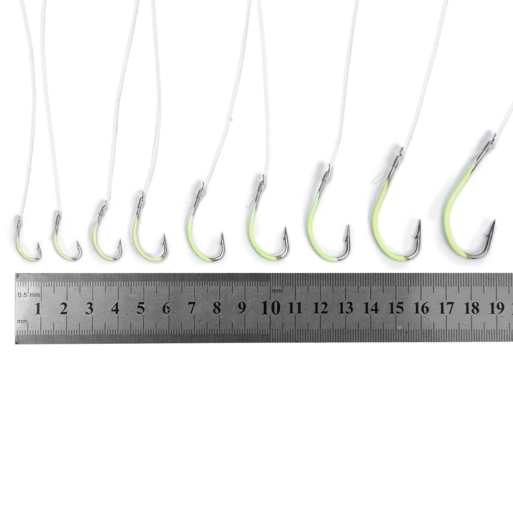 12-28 # светящиеся рыболовные крючки с леской зазубринами снасти аксессуары