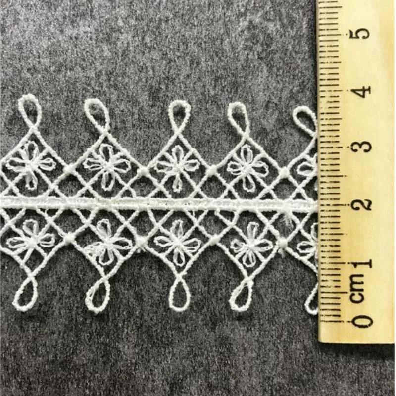 Type 2 Width 4cm GXINUG 1 ярд белый классический квадратный цветок кружевная ткань обертывание Вязание украшения DIY лоскутное ремесло планки Скрапбукинг - Цвет: Type 2 Width 4cm