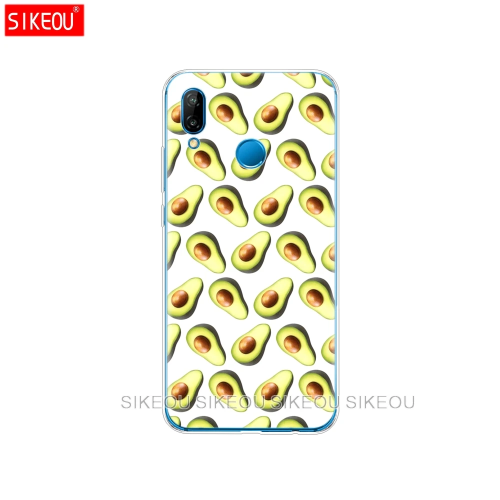 Силиконовый чехол для телефона Huawei P20 P7 P8 P9 P10 Lite Plus Pro 2017 P Smart 2018 Милая еда авокадо |