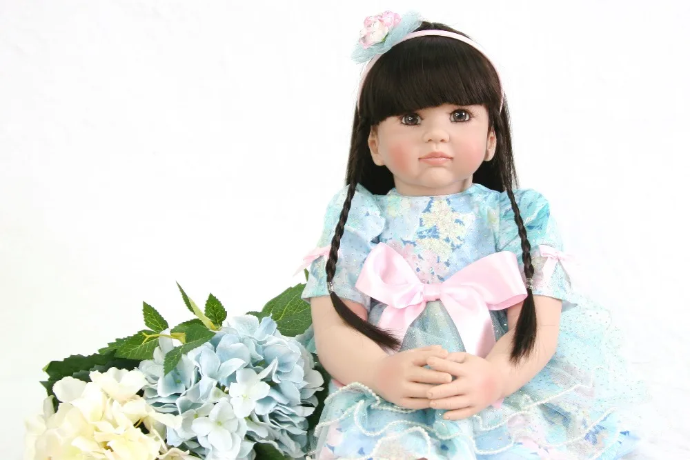 24 дюйма силиконовые куклы Reborn Bebe Alive Поддельные Детские 58 см принцесса малыш bebe
