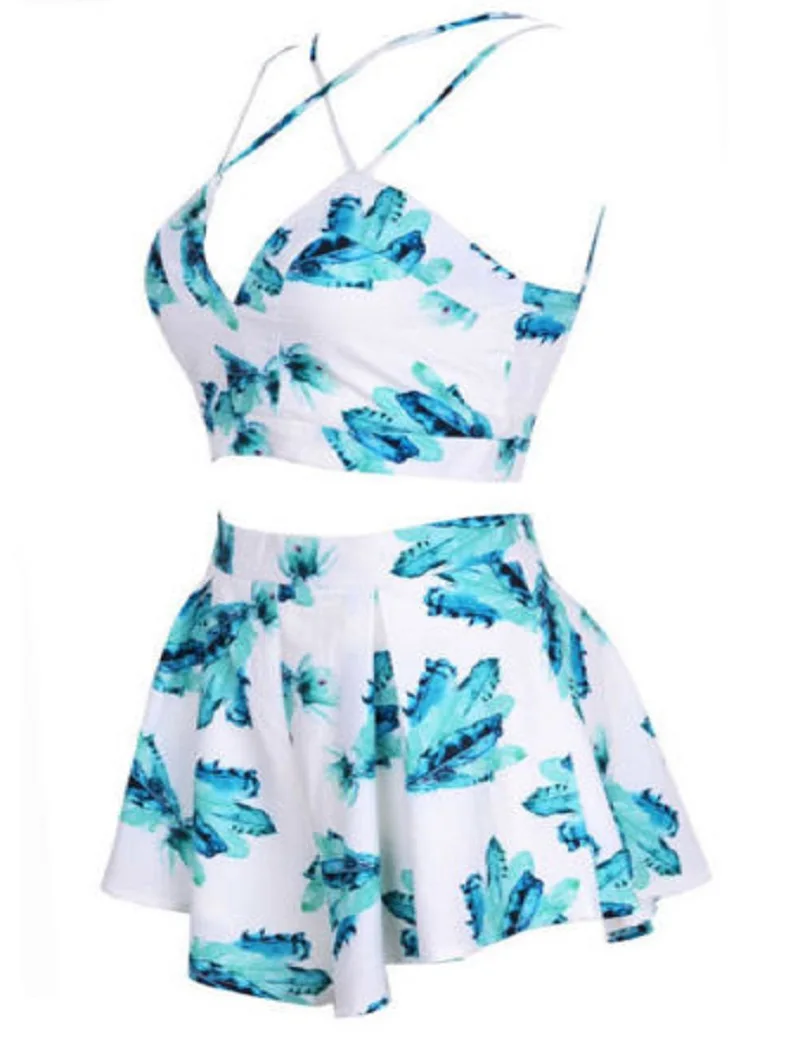 

Women Ladies Printed Set 2pcs V-Neck Crop Tops Loose Shorts Sets Women Suits Female Bodycon Party Playsuit Clubwear