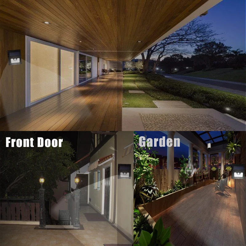 Светодиодный настенный светильник на солнечной батарее с пассивным ИК датчиком