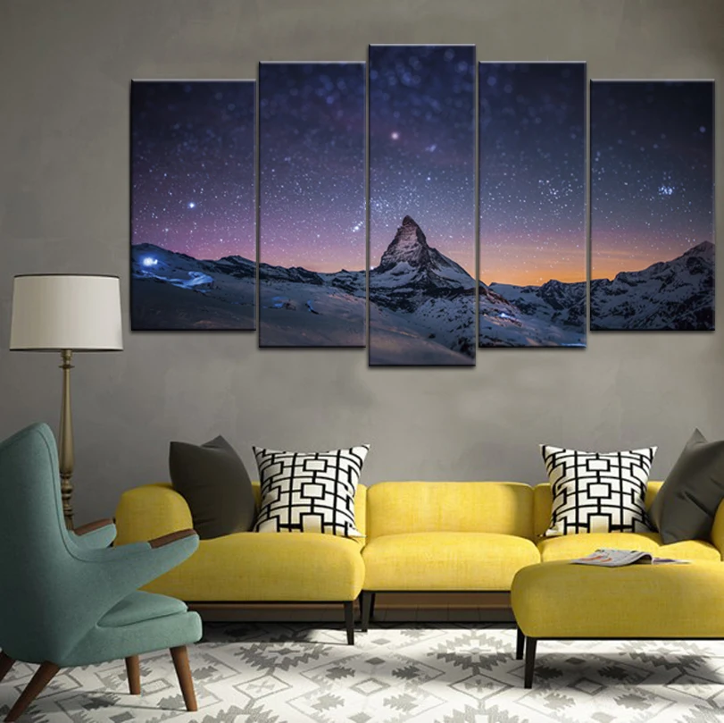 Matterhorn Швейцария бескаркасные картины 5 шт. (без рамки) Печать на холсте