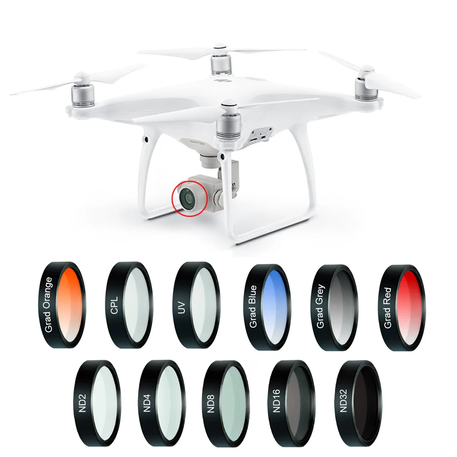Andories фильтр объектива протектор ND 2 4 8 16 фильтр Drone аксессуары для DJI Phantom 3 Advanced/standard/Professional Pro/SE 4