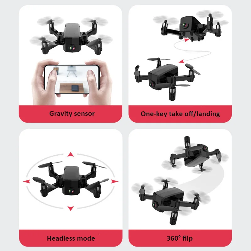Мини Радиоуправляемый Дрон WiFi FPV 720P камера Дрон вертолет камера HD складной Радиоуправляемый квадрокоптер 2,4G оптическое позиционирование потока Квадрокоптер