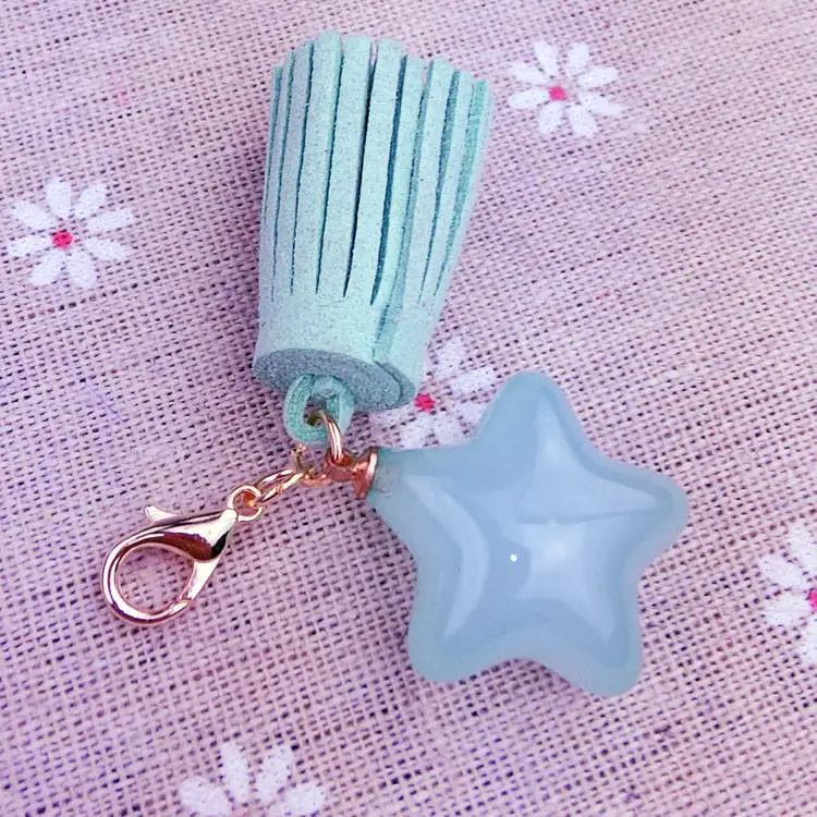 Звездный брелок из смолы с замшевыми кисточками 10 шт. сумка для