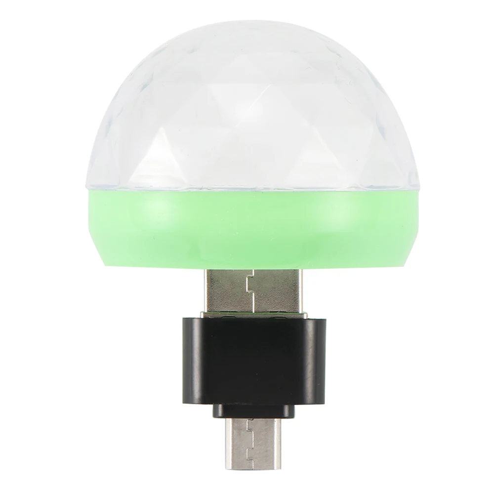 1 изделие, стильная мини-автомобиль USB атмосферный свет DJ RGB Красочная музыкальная резонаторная лампа для USB-C телефон музыкальный Управление магический шар