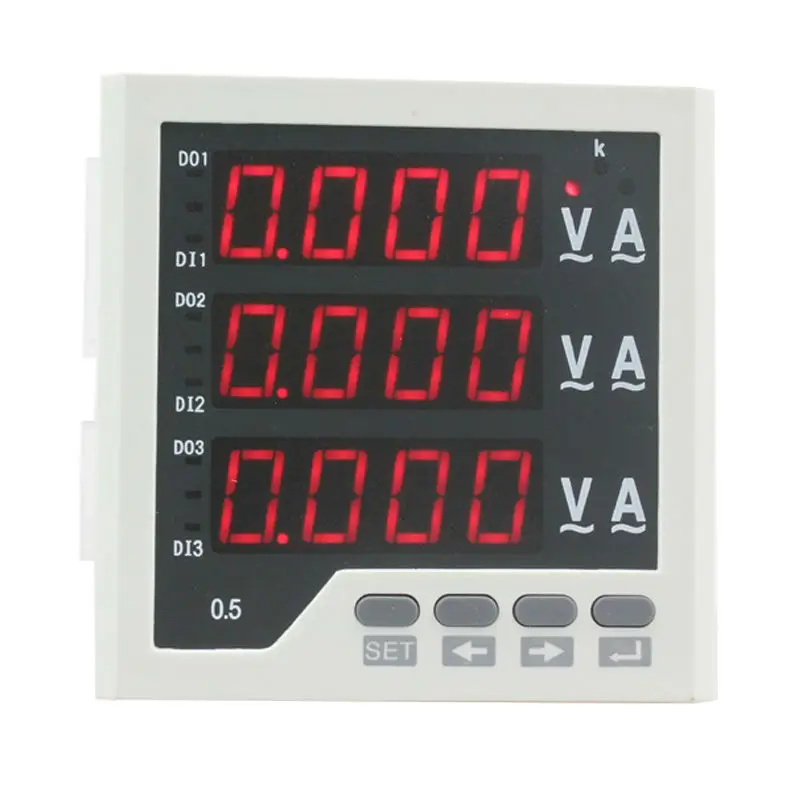 3UIF33 размер панели 96*96 3 фазы led ac Вольт Ампер и частота промышленный цифровой