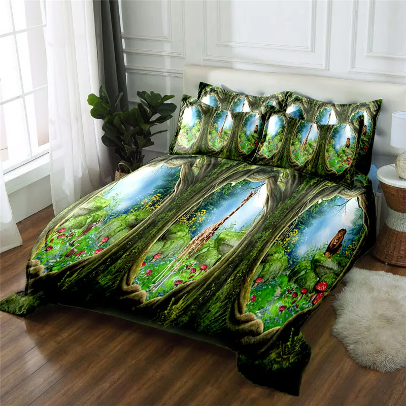 4 шт. Комплект постельного белья из микрофибры с 3D принтом|bed sheet|duvet cover setbedding set |