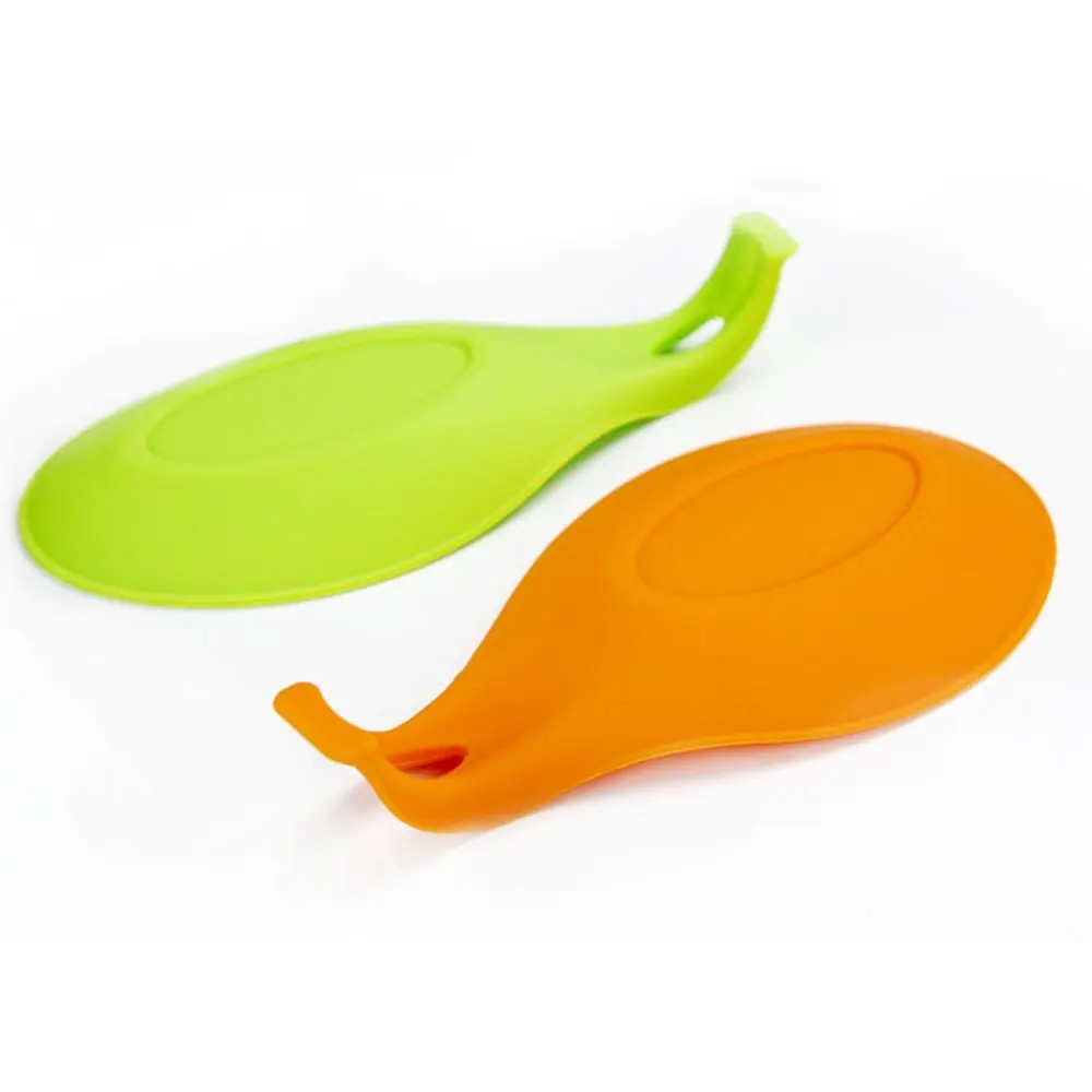 2 шт. кухонные принадлежности силиконовая подставка для ложки супа термостойкий