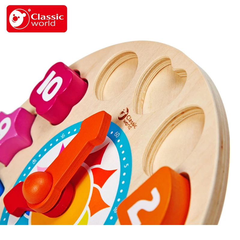 Классический Мир TicTac часы для маленьких детей строительный конструктор раннего