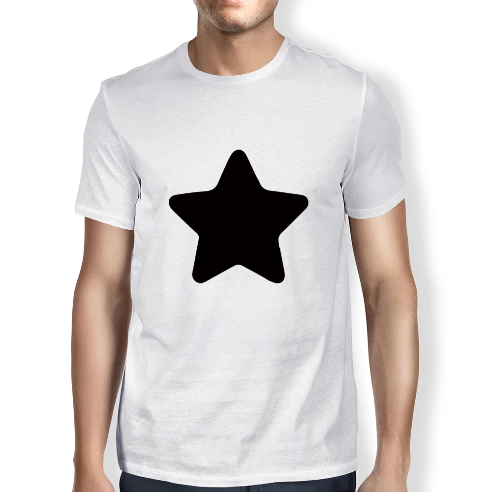 STEVEN UNIVERSE STAR men t shirt 2019 summer casual hipster short sleeve high quality top tees hip hop style black white | Мужская