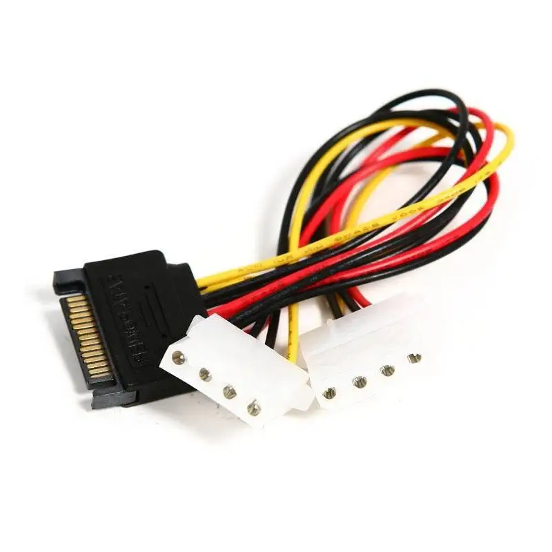 Новый адаптер для кабеля питания SATA 15 контактный штекер Molex IDE 4 разъем # DY309|cable