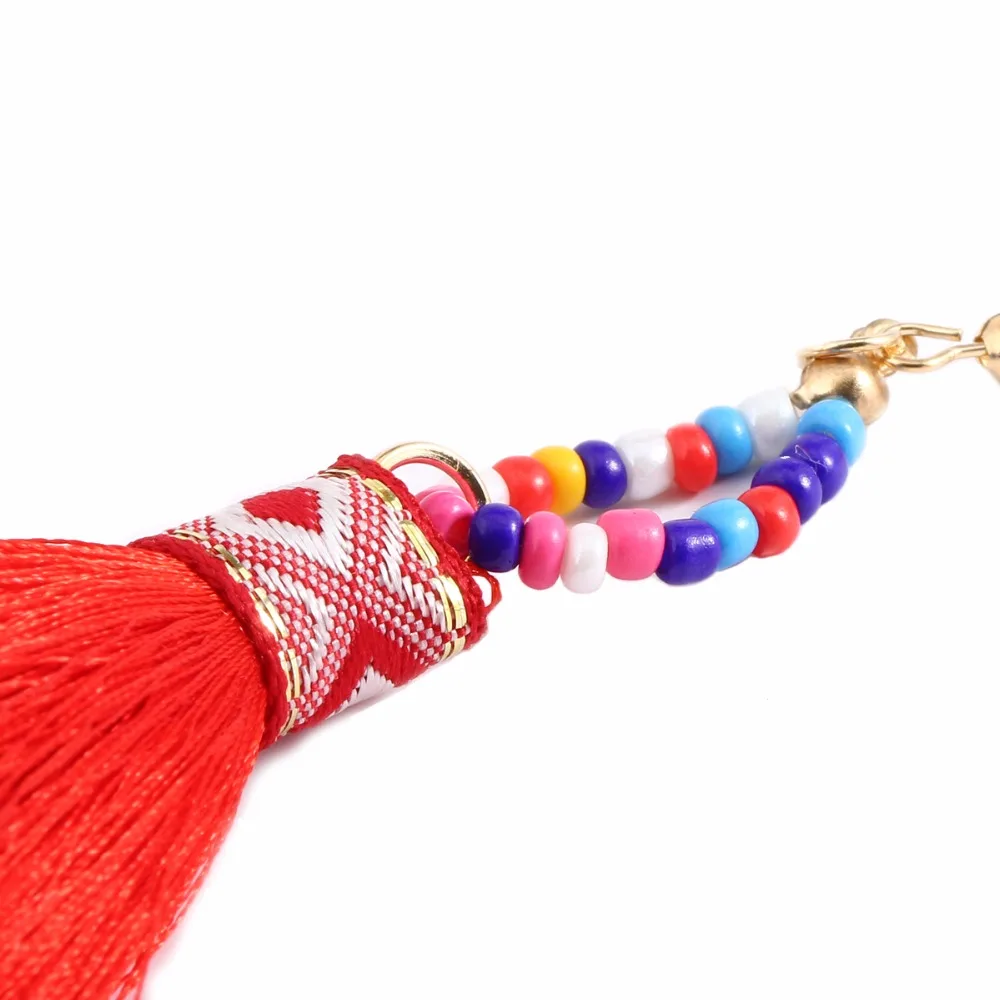Multiple Colors Fashion Tassel Drop Earrings Pendant Long Statement Dangle Beads Vintage Ear Women Jewelry ES3252 | Украшения и