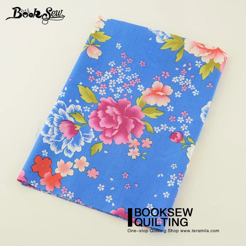 Booksew хлопок поплин Ткань лоскутное синий детская кровать Простыни Детские