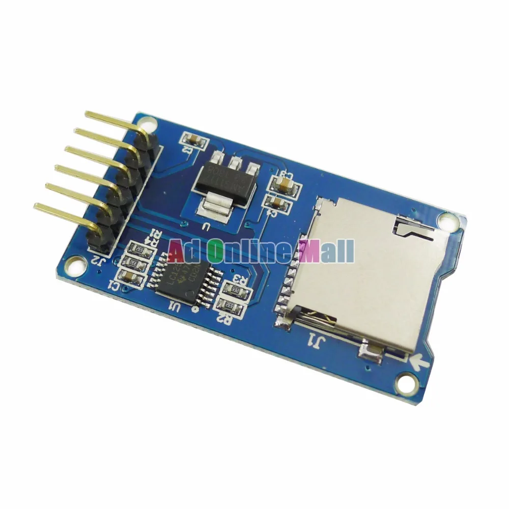 10 шт./лот Micro SD карта адаптер SPI интерфейс Мини TF Карта Чтение модуль записи с чипом