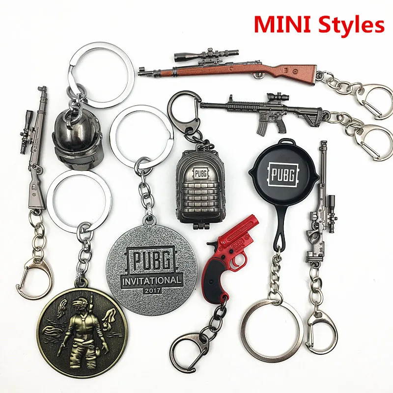 PUBG Косплей Костюм брелок Подвижный шлем рюкзак Pan сплав модель брелок llaveros 98K AWM Mini подвеска llaveros