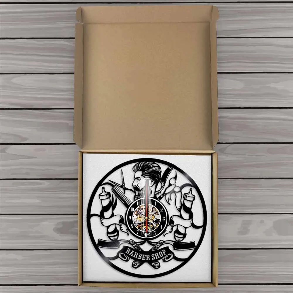 1 шт Парикмахер Парикмахерская инструмент декоративные настенные часы с Цвет