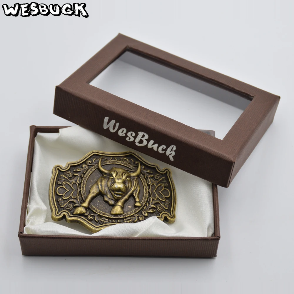 WesBuck Фирменная розничная продажа Высокое качество 3D бычья пряжка для ремня с