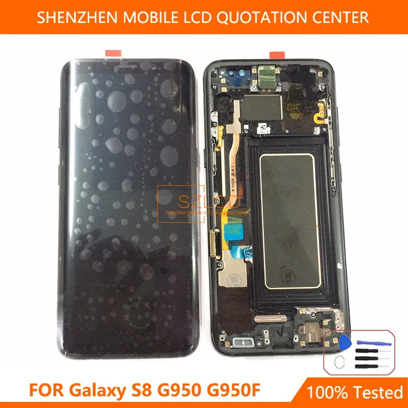 5 8 &quotОригинал AMOLED Замена для SAMSUNG Galaxy S8 G950 G950F Сенсорный экран планшета с
