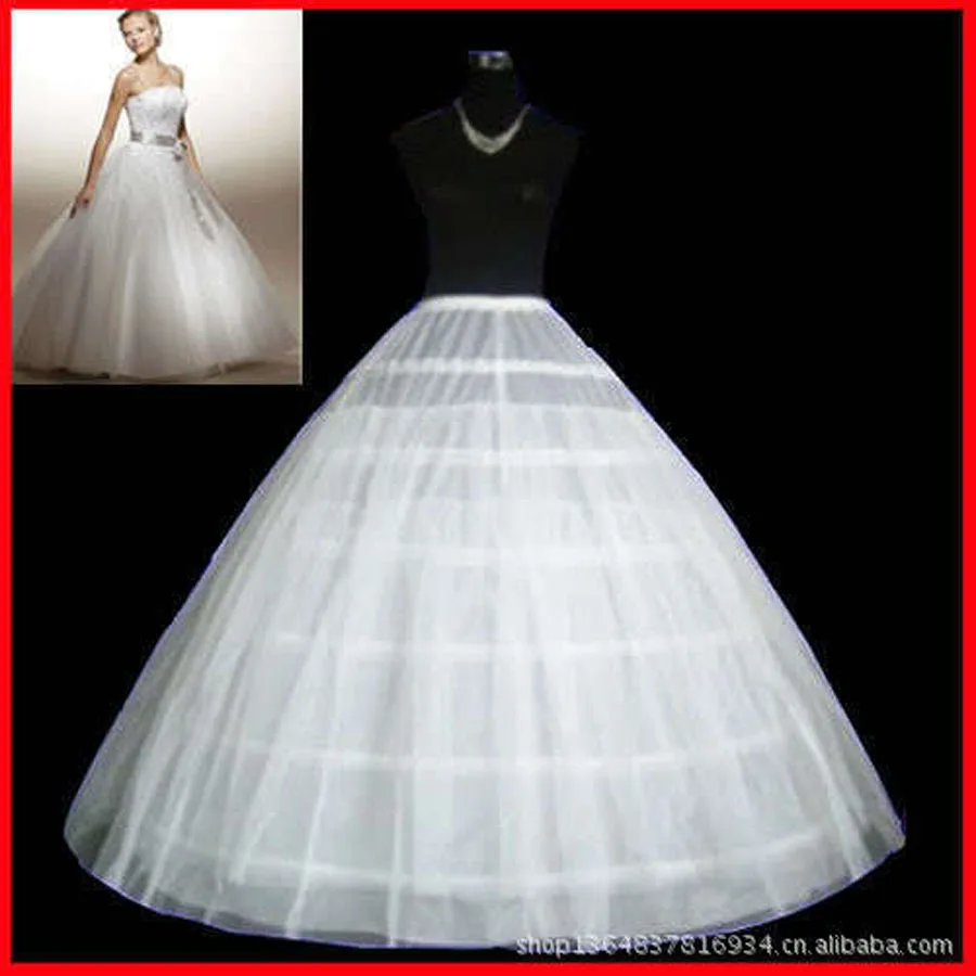 6 Hoops 1 layer Of Yarn Petticoat Crinoline Slip Underskirt For Wedding Dress Bridal Gown In Stock 2018  Fast Shipping