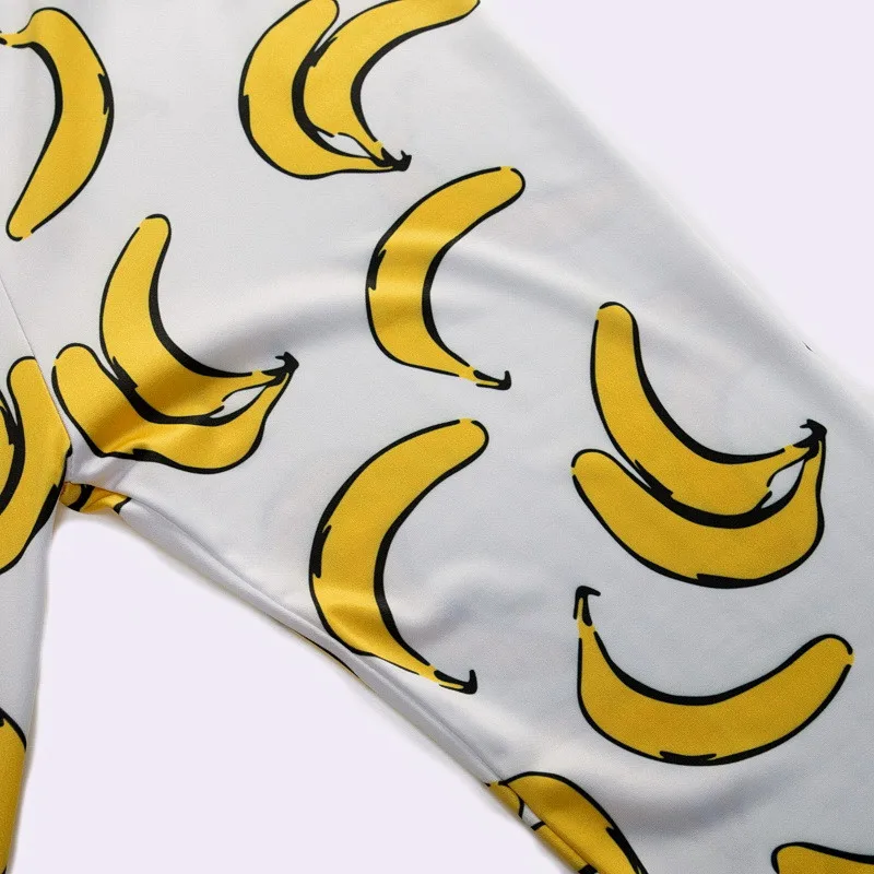 Горячая Распродажа банан легинсы для фитнеса с принтом женские тренировочные