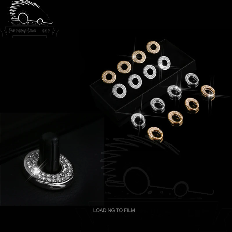 

4 pcs Car Door Pin Lock Latch Bolt Sticker Button Switch for 2015 2016 Mercedes C E GLA GLC GLK CLS Class W205 GLC200 E260L