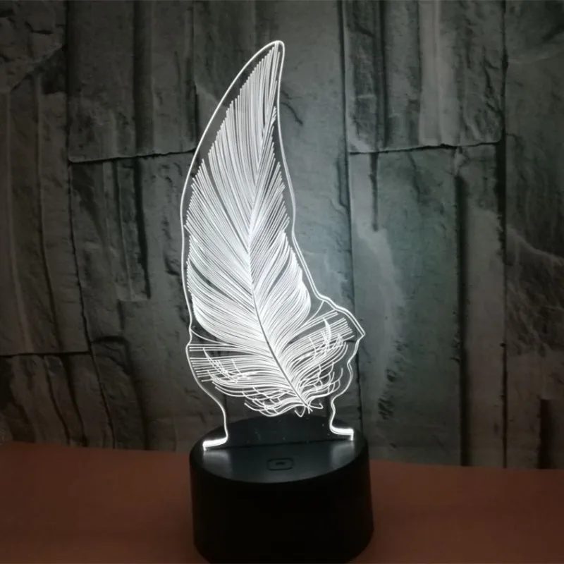 Цветная сенсорная 3d лампа иллюзия светодиодный ночник USB настольная для детей