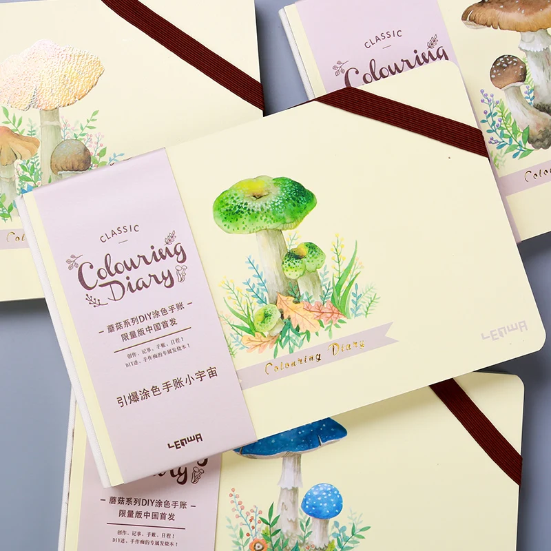 Хит! Креативный блокнот цветная страница милый кавайный гриб сделай сам эскизы