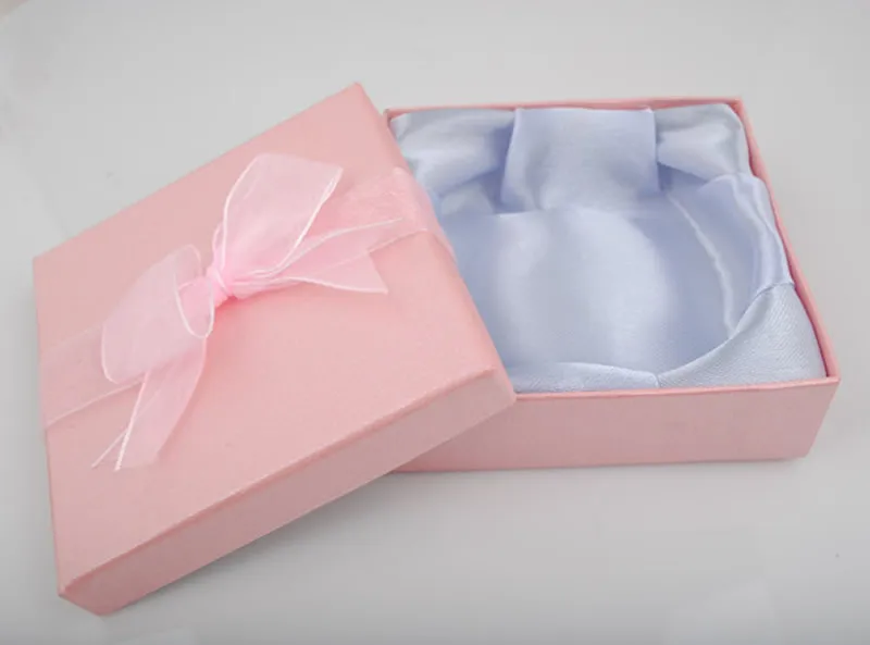 Картонные коробки для браслетов с цветочной губкой и тканью внутри квадратного