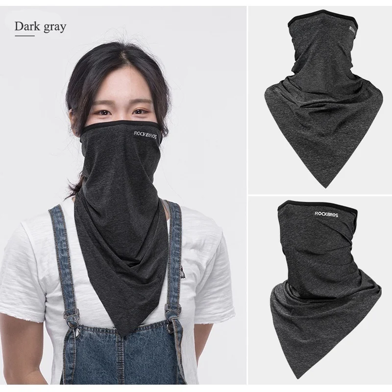 Маска-шейный косынка для бега, велоспорта и других активных видов спорта с защитой от ультрафиолета RockBros UPF50+ дышащая и быстро сохнущая.