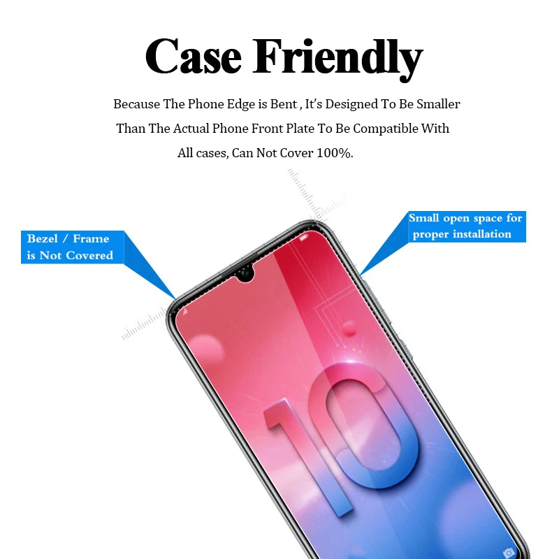 Защитное стекло honor 10 для Huawei lite Защитная пленка экрана из закаленного стекла hauwei