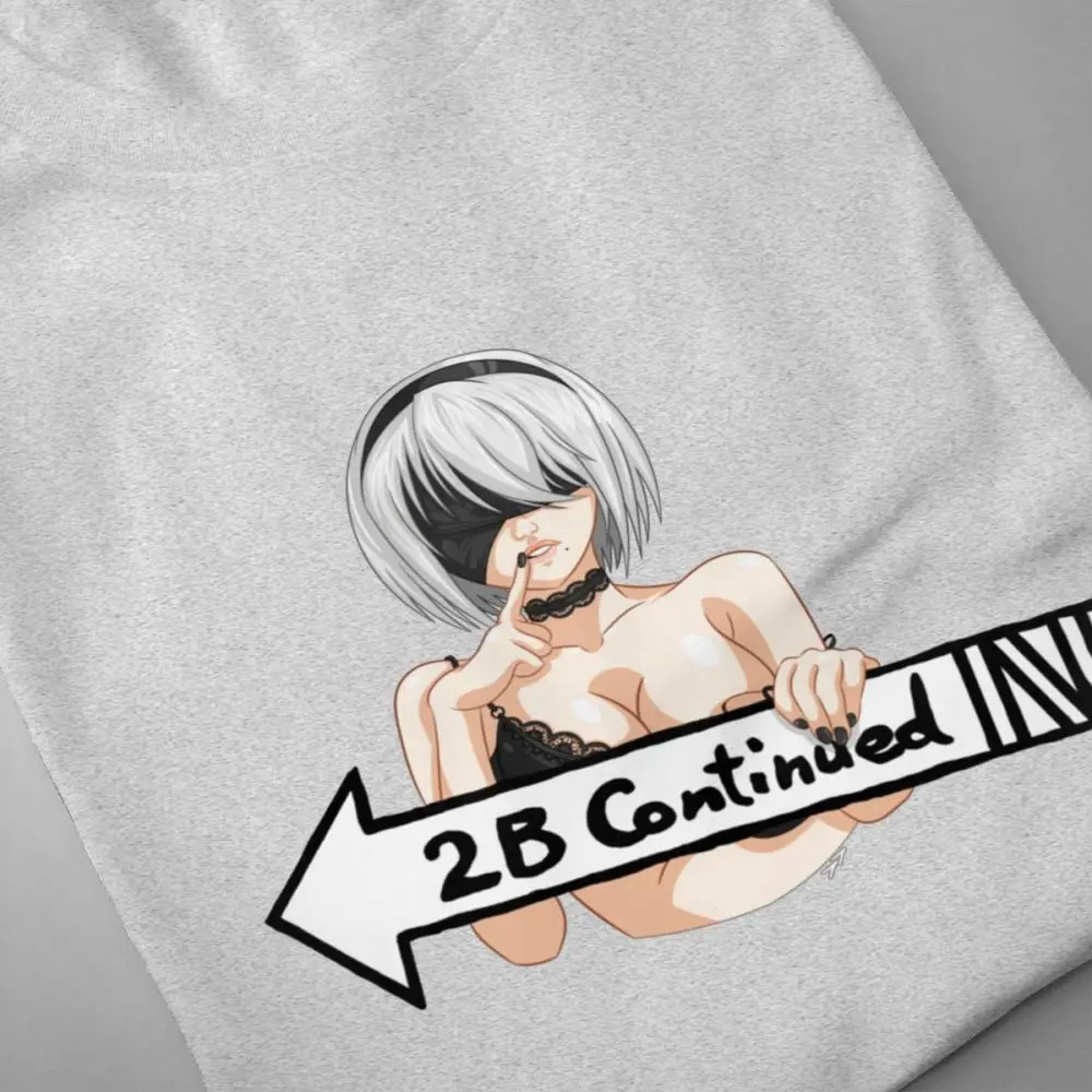 2B непрерывная футболка NieR футболки automata или не для мужчин рок-н-ролл с коротким