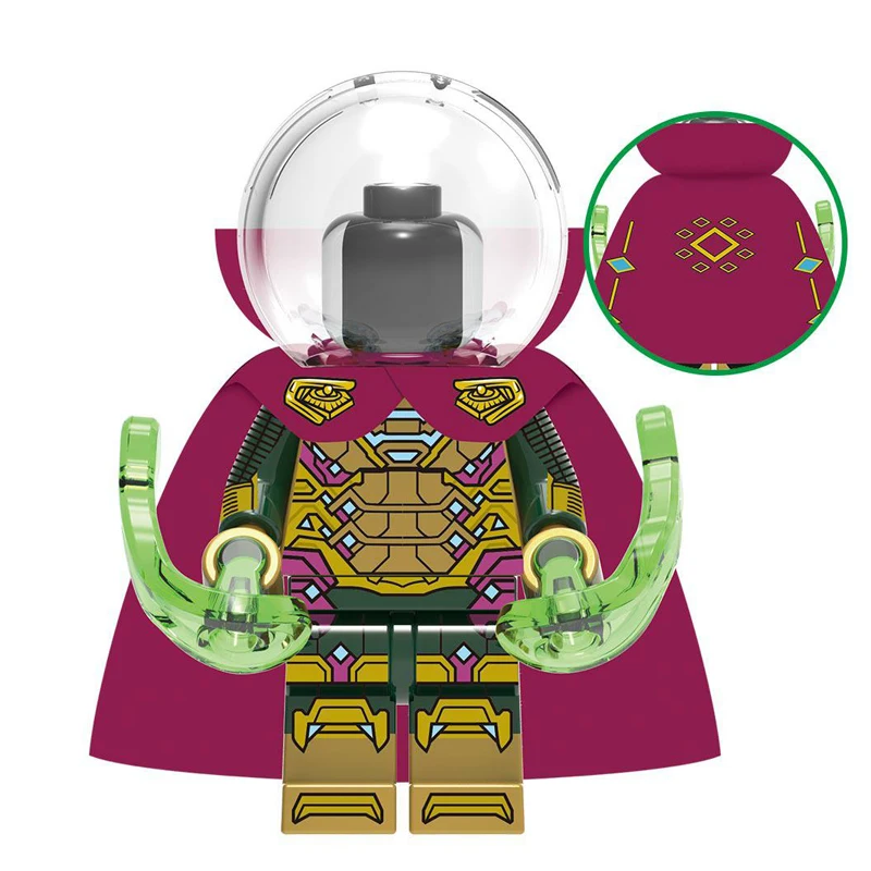 50 шт. Marvel Мстители Mysterio Ultimate Человек-паук Строительные блоки игрушки для детей X0266 - Цвет: XH1328