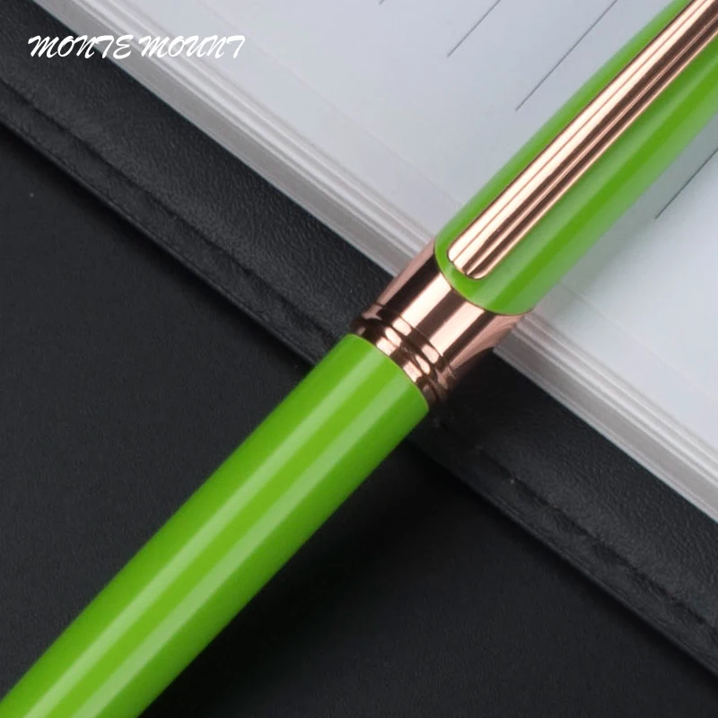 Новинка зеленая розовая Золотая медная шариковая ручка офисные школьные