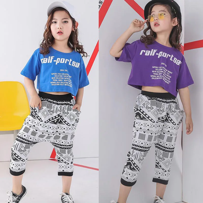

Children Jazz Dance Clothes Girls Boys Hip Hop Outfits Ballroom Dancing Costumes Sweatshirt Tops Stage Show Jogger Pants Wear