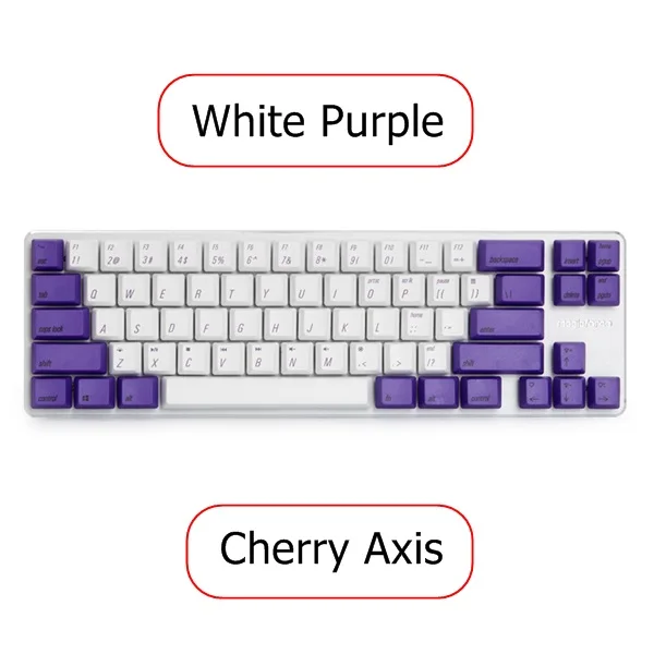 Серый Все новые Qisan Magicforce 68 PBT сублимационная Версия USB Проводная Механическая клавиатура с подсветкой Gateron Cherry Axis - Цвет: Серый