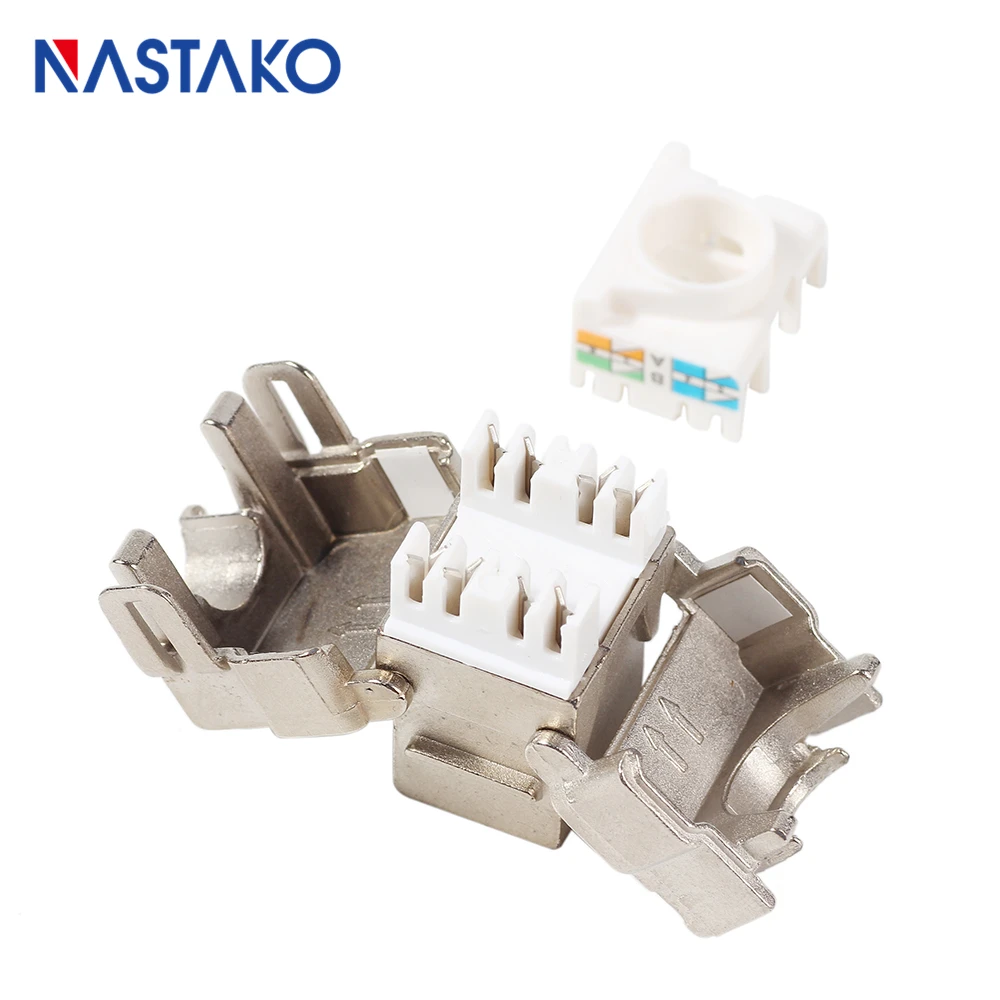 Cat6A RJ45 Keystone Jack 10 ГБ сетевой адаптер CAT 6A экранированный Ethernet модуль подходит для CAT7