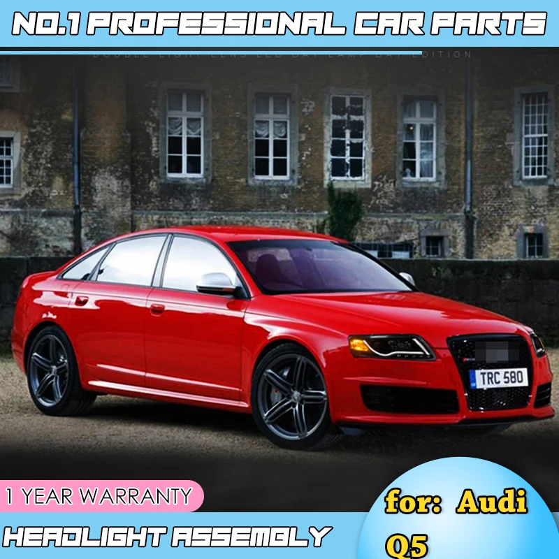 Автомобильные аксессуары для Audi A6 C5 фары 2005-2012 светодиодный ные DRL линзы двойной