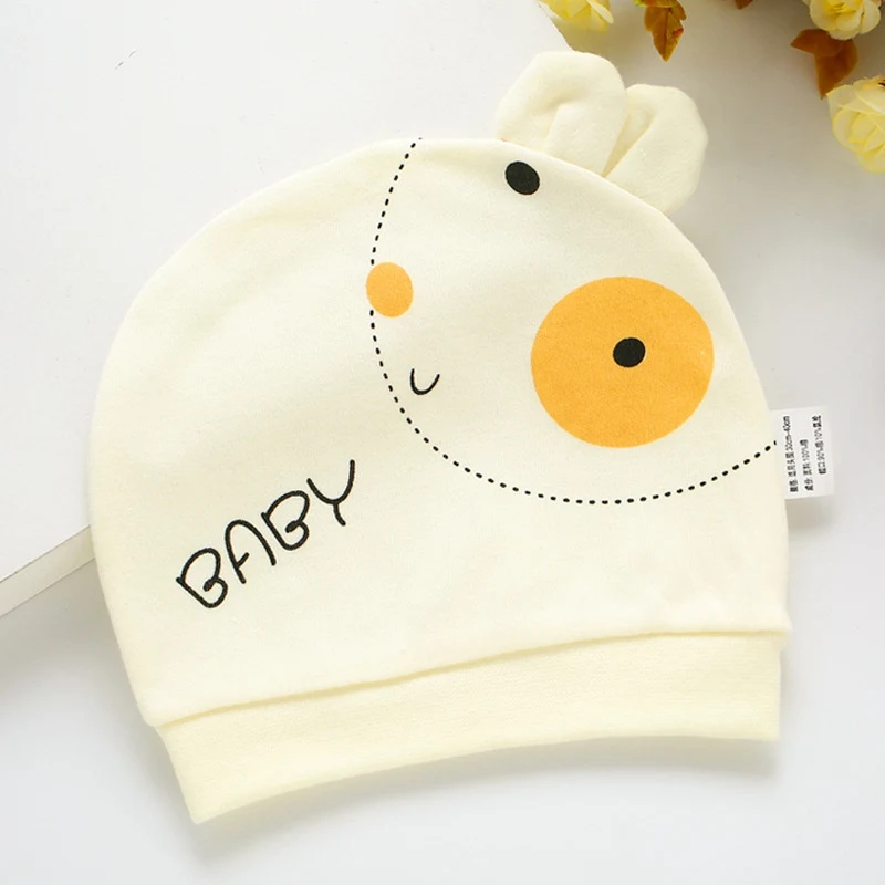 baby hats 11 Детские головные уборы хлопок с принтом детские шапки и кепки для 0-3 месяцев аксессуары для новорожденных - Цвет: baby hats 11