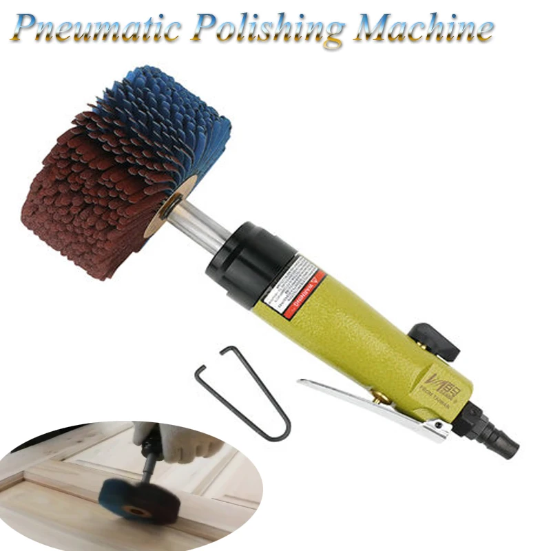 Pneumatic Grinding Machine Abrasive Cloth Wheel Primer Brush Woodworking Groove Line Air Polishing Grinder Wheel Tool BM-BL3